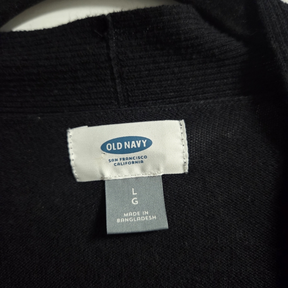 Old Navy Womens Black No Button Cardigan Size L - Picture 3 of 4